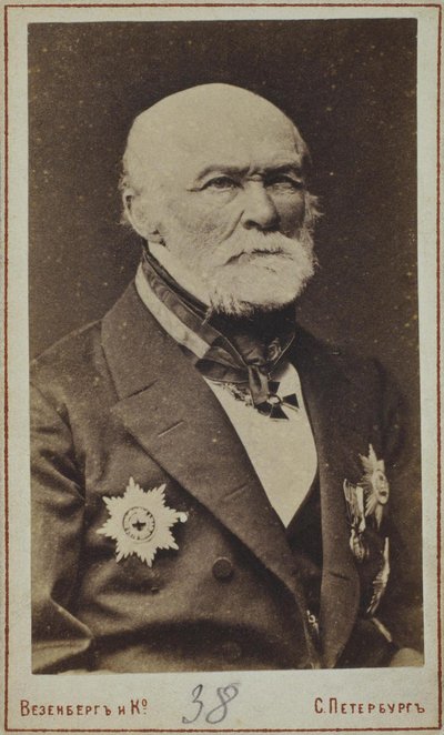 Retrato de Nikolay Ivanovich Pirogov 1810-1881 de Photo studio Wesenberg