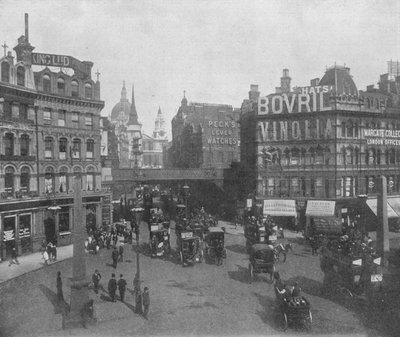 Ludgate Circus y Ludgate Hill, Ciudad de Londres, c. 1910 1911 de Photochrom Co Ltd of London