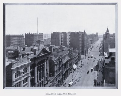 Calle Collins, mirando al oeste, Melbourne de Photographer Australian