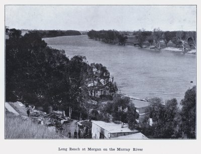 Long Reach en Morgan en el río Murray (foto en b/n) de Photographer Australian