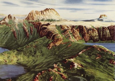 Tasmania: Cradle Mount y Barn Bluff (foto a color) de Photographer Australian