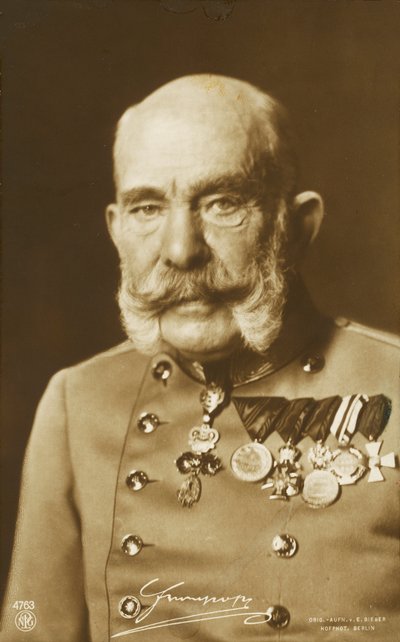 Emeror Francisco José I de Austria (foto b/n) de Photographer Austrian