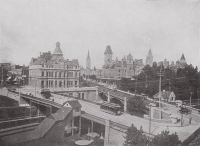 Puentes Dufferin y Sappers, Oficina de Correos y Edificios del Parlamento, Ottawa de Photographer Canadian