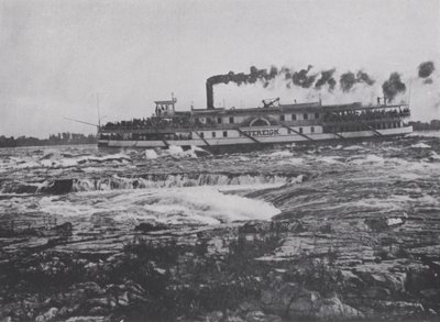 Navegando los rápidos de Lachine, Río San Lorenzo (foto en b/n) de Photographer Canadian