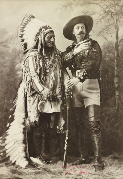 Toro Sentado y Buffalo Bill de Photographer Canadian