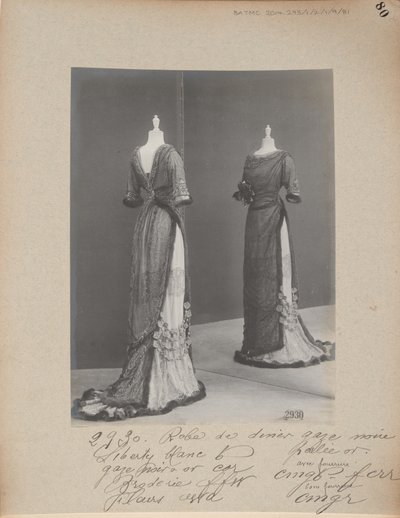 Página de álbum: Casa de Worth, Vestido de cena de Photographer French