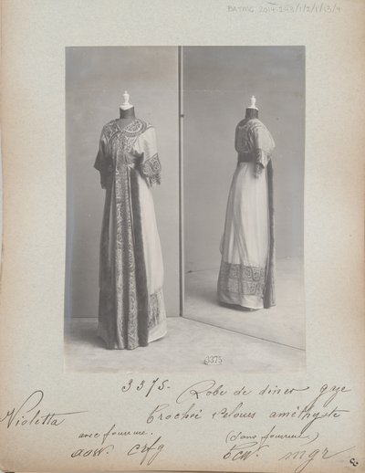 Página del Álbum: Casa de Worth, Vestido de Cena de Photographer French