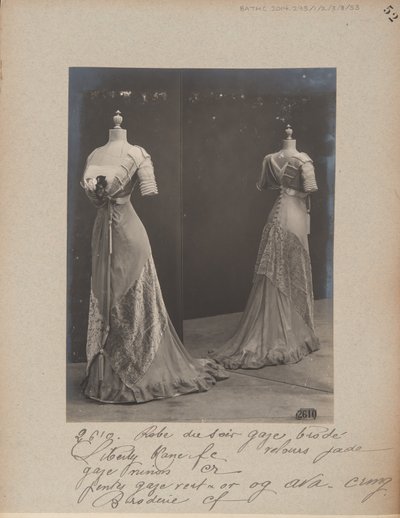 Página de álbum: Casa de Worth, vestido de noche de Photographer French