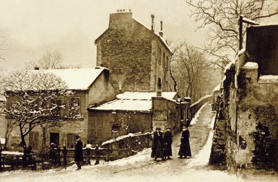 Le Lapin Agile, Montmartre, París, hacia 1900 (fotografía en blanco y negro) de Photographer French