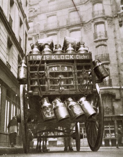 Carreta de leche en Clichy de Photographer French