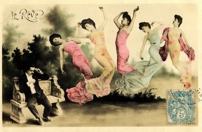 Postal de principios del siglo XX, titulada el sueño de Photographer French