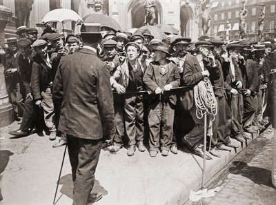 Manifestación obrera, París, hacia 1900 (fotografía en blanco y negro) de Photographer French
