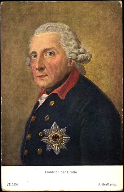 Artista Ak Friedrich el Grande, Friedrich II de Prusia, Ackermann 1653 (foto b/n) de Photographer German