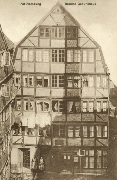 Lugar de nacimiento de Johannes Brahms, Hamburgo, Alemania de Photographer German