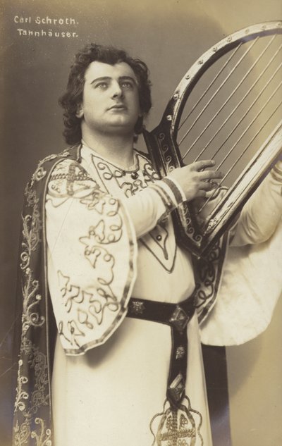 Carl Schroth, cantante de ópera alemán como Tannhauser de Photographer German