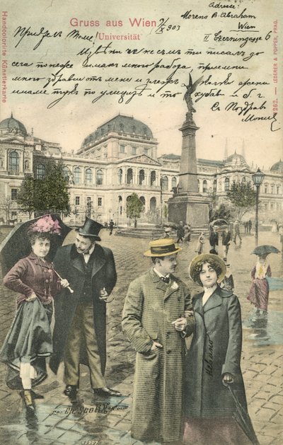 Pareja en Ringstrasse, Viena de Photographer German