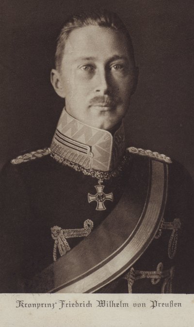 Príncipe heredero Guillermo, hijo mayor del Kaiser Guillermo II de Alemania de Photographer German