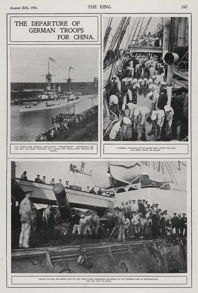 Partida de tropas alemanas hacia China para suprimir la Rebelión de los Bóxers, agosto de 1900 de Photographer German