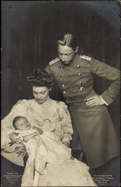 La duquesa Cecilia con Guillermo de Prusia, niño de Photographer German