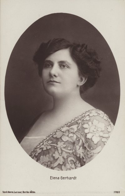 Elena Gerhardt, cantante de ópera alemana de Photographer German