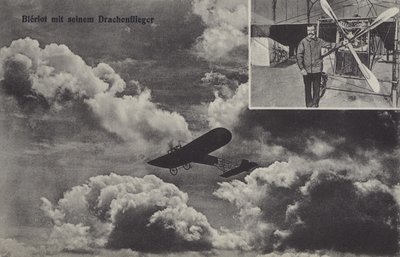 El aviador francés Louis Bleriot y su monoplano de Photographer German