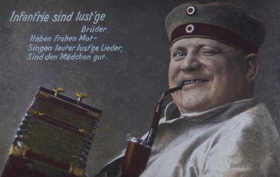 Soldado alemán fumando su pipa de Photographer German