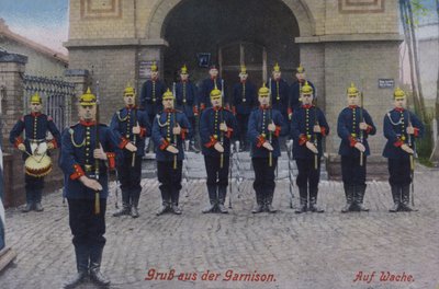 Soldados alemanes en servicio de guardia de Photographer German