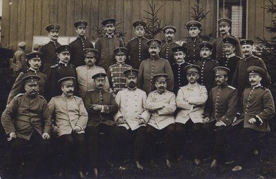 Grupo de oficiales del ejército alemán (foto en b/n) de Photographer German