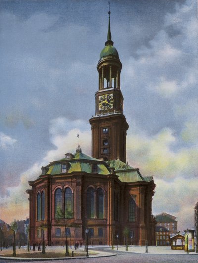 Hamburgo: Michaeliskirche, quemada el 3 de junio de 1906, reconstruida 1906-12 de Photographer German