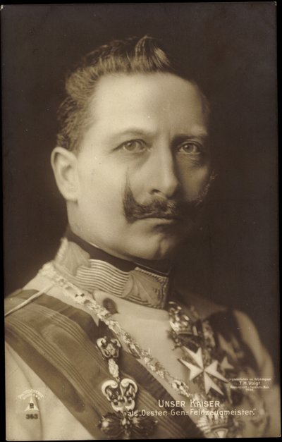 Kaiser Wilhelm 2 como General austriaco Feldzeugmeister de Photographer German