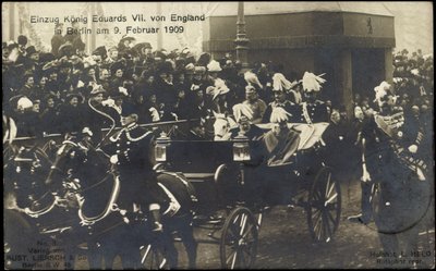 El rey Eduardo VII contra Inglaterra en Berlín, 9 de febrero de 1909 de Photographer German