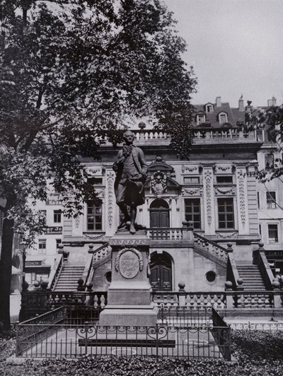 Leipzig: Monumento a Goethe en el Naschmarkt de Photographer German