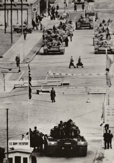 Octubre de 1961, Berlín Friedrichstrasse de Photographer German