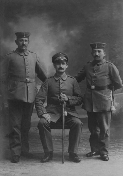 Retrato de tres soldados alemanes de Photographer German
