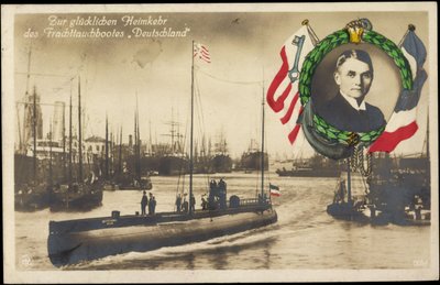 Regreso del carguero Alemania, U Boat de Photographer German