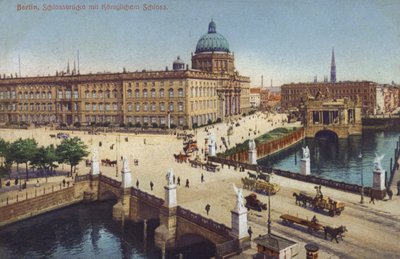Schlossbruecke y Palacio Real, Berlín, Alemania de Photographer German