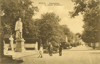 Siegesallee y estatua del Kaiser Wilhelm I, Berlín de Photographer German