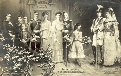 Boda de plata del Kaiser Wilhelm II y la Emperatriz Augusta Victoria de Alemania de Photographer German