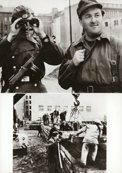 Desde el 13 de agosto de 1961, la frontera estatal de la República Democrática Alemana con Berlín Occidental ha sido protegida de manera confiable por el Ejército Popular Nacional... de Photographer German