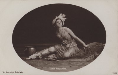 Tamara Karsavina, bailarina y maestra de ballet rusa de Photographer German