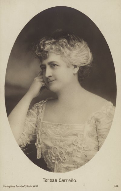 Teresa Carreño, pianista, cantante, compositora y directora venezolana de Photographer German