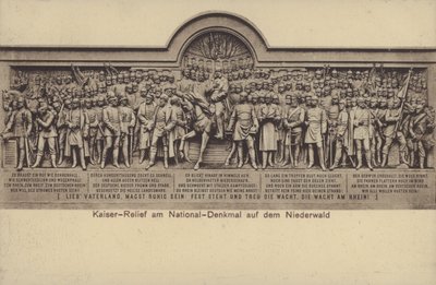 El Kaiser, relieve en el Nationaldenkmal, monumento que conmemora la unificación de Alemania, Rudesheim am Rhein, Hesse de Photographer German