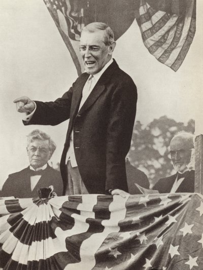 Presidente de EE.UU. Woodrow Wilson, la fuerza impulsora detrás del establecimiento de la Liga de las Naciones, quien sin embargo no logró persuadir a su país para unirse a la organización de Photographer German
