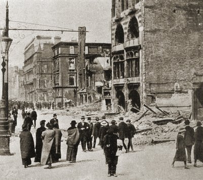Dublín después del Levantamiento de Pascua, abril de 1916 de Photographer Irish