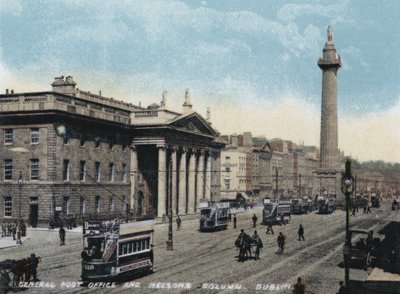 Oficina General de Correos y Columna de Nelson, Dublín de Photographer Irish