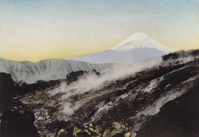 Japón, c.1912: Fuji desde Ohwakudani, Hakone de Photographer Japanese