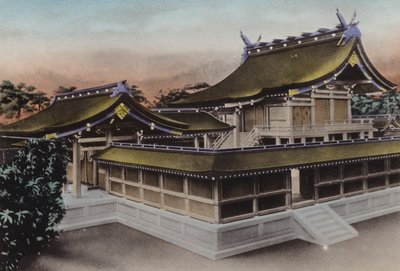 Japón, c.1912: Edificio Principal del Santuario Meiji Jingu, Tokio de Photographer Japanese