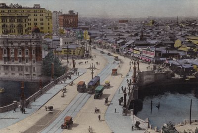 Japón, c.1912: Calle Nihonbashi, Tokio de Photographer Japanese