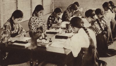 Escolares japoneses en clase de Photographer Japanese