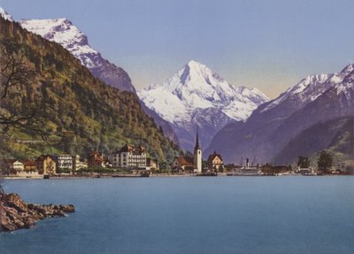 Fluelen y el Bristenstock 3074m (foto color) de Photographer Swiss